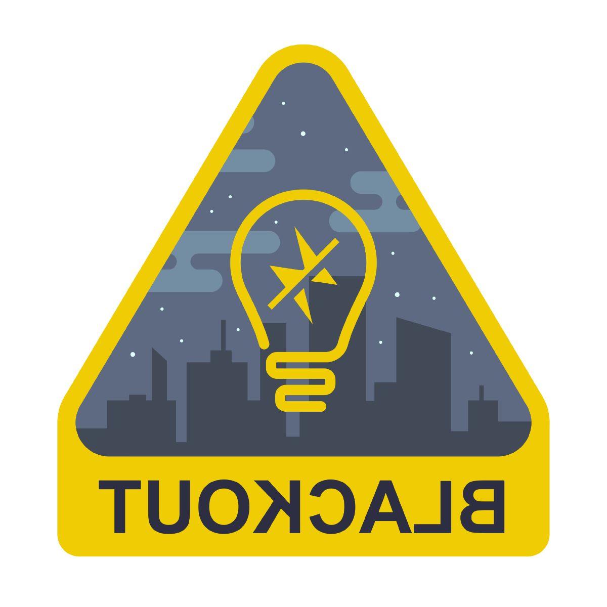 black out yellow sign