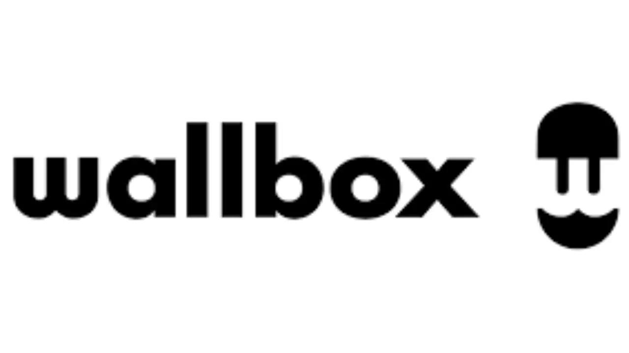 wallbox logo in black and wallbox happy face in black