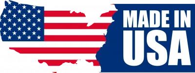 solar made in america logo made in usa in blue and the united states outlined with american flag overlayed so looks like the usa flag as the country